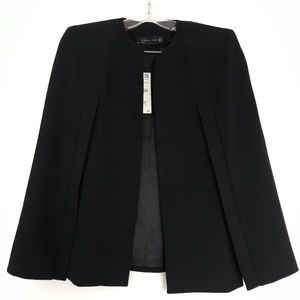 Zara Black Cape Blazer